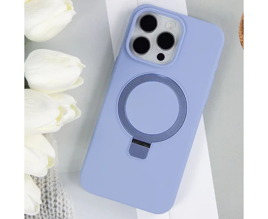 Чехол Silicone Case Full Protective NO LOGO with Ring для Apple iPhone 14 Pro (6.1") Blue