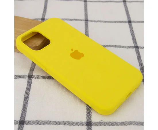 Чехол Silicone Case Full Protective (AA) для Apple iPhone 14 Pro (6.1") Желтый / Neon Yellow