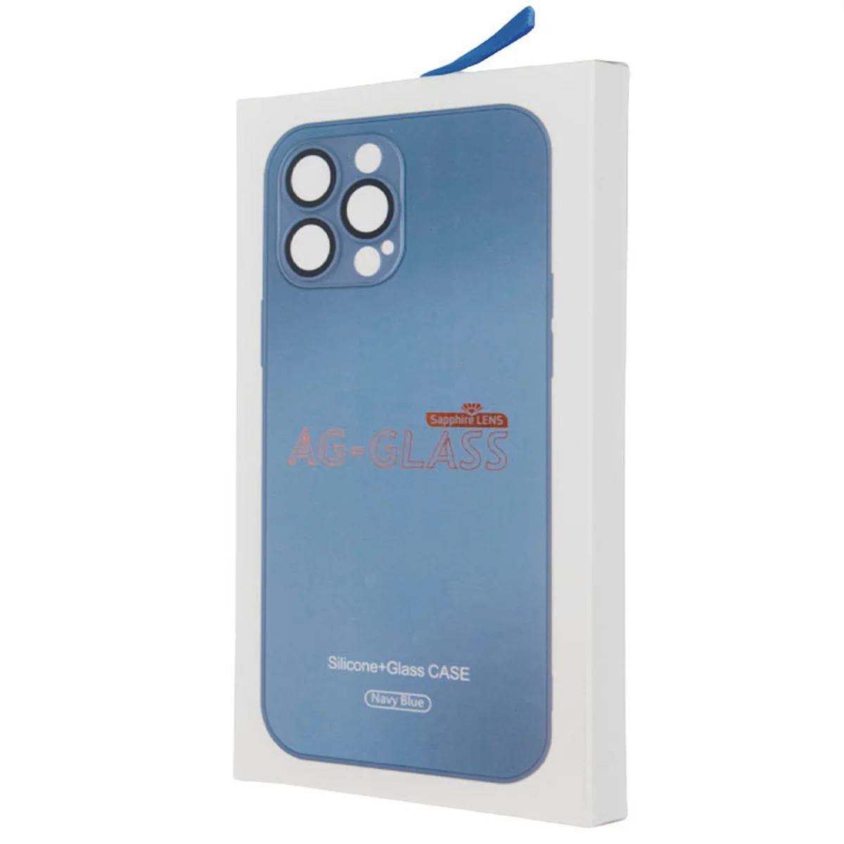 Чехол TPU+Glass Sapphire matte case для Apple iPhone 14 Pro (6.1") Navy Blue