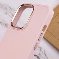 TPU чохол Bonbon Metal Style для Apple iPhone 14 Pro (6.1") Рожевий / Light pink