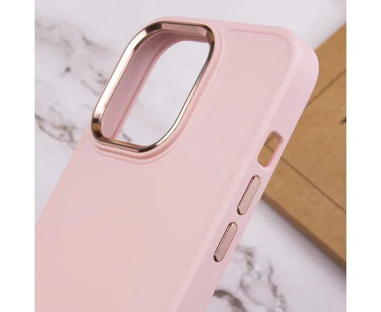 TPU чехол Bonbon Metal Style для Apple iPhone 14 Pro (6.1") Розовый / Light pink