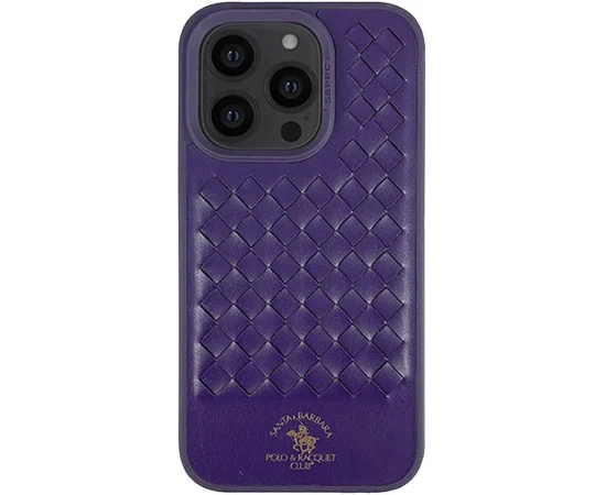 Шкіряний чохол Polo Santa Barbara для Apple iPhone 14 Pro (6.1") Purple