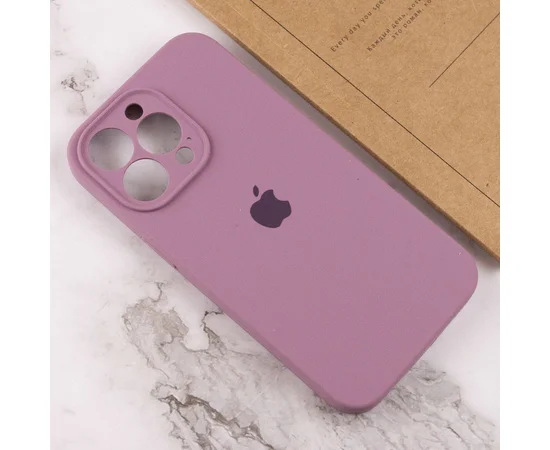 Чехол Silicone Case Full Camera Protective (AA) для Apple iPhone 14 Pro (6.1") Лиловый / Lilac Pride