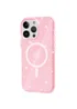 Чехол TPU Galaxy Sparkle (MagFit) для Apple iPhone 14 Pro (6.1") Pink+Glitter