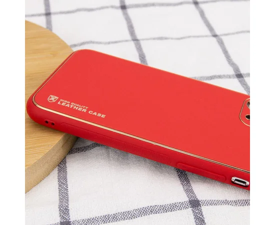 Кожаный чехол Xshield для Apple iPhone 14 Pro (6.1") Красный / Red