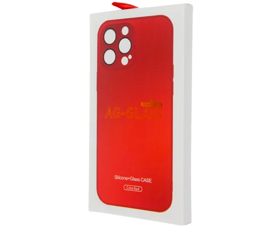 Чехол TPU+Glass Sapphire matte case для Apple iPhone 14 Pro (6.1") Cola Red