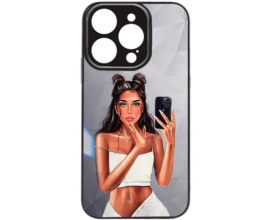 TPU+PC чехол Prisma Ladies для Apple iPhone 14 Pro (6.1") Black in White