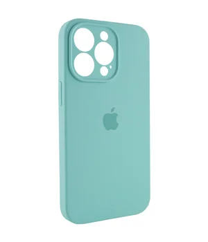 Чехол Silicone Case Full Camera Protective (AA) для Apple iPhone 14 Pro (6.1") Бирюзовый / Marine Green