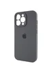 Чехол Silicone Case Full Camera Protective (AA) для Apple iPhone 14 Pro (6.1") Серый / Dark Gray / PVH