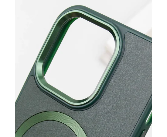 Кожаный чехол SnapCase with MagSafe для Apple iPhone 14 Pro (6.1") Green