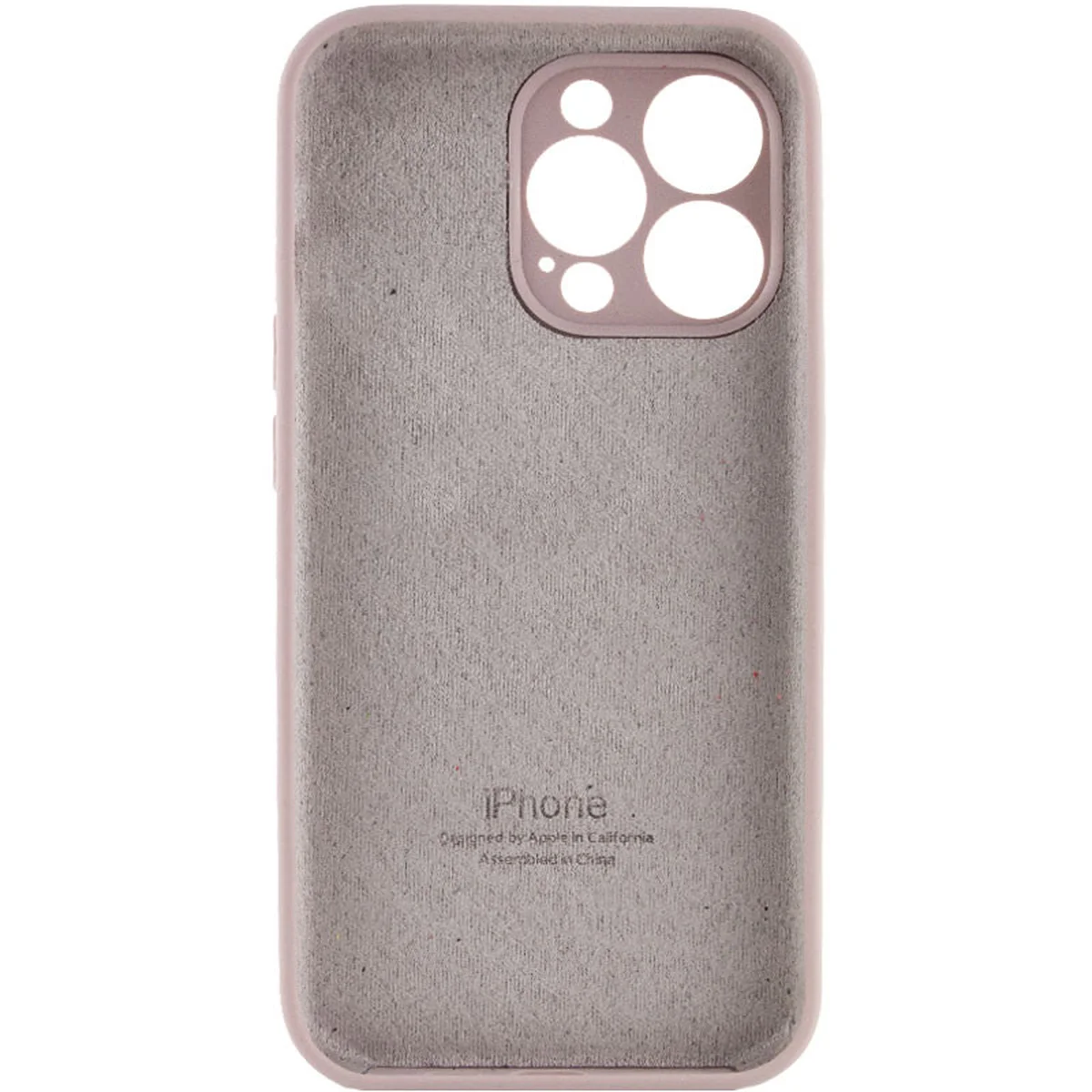 Чехол Silicone Case Full Camera Protective (AA) для Apple iPhone 14 Pro (6.1") Серый / Lavender