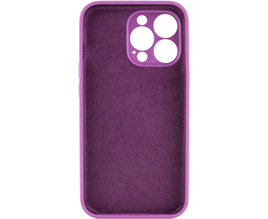 Чехол Silicone Case Full Camera Protective (AA) для Apple iPhone 14 Pro (6.1") Фиолетовый / Grape