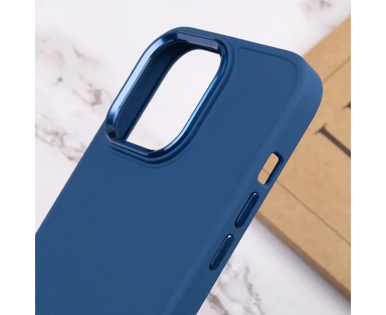 TPU чехол Bonbon Metal Style для Apple iPhone 14 Pro (6.1") Синий / Cosmos blue