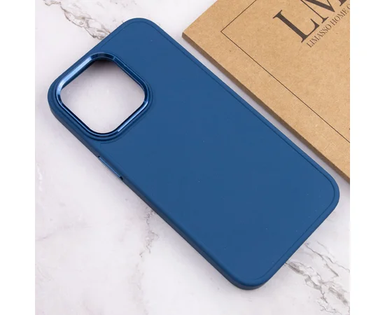 TPU чехол Bonbon Metal Style для Apple iPhone 14 Pro (6.1") Синий / Cosmos blue