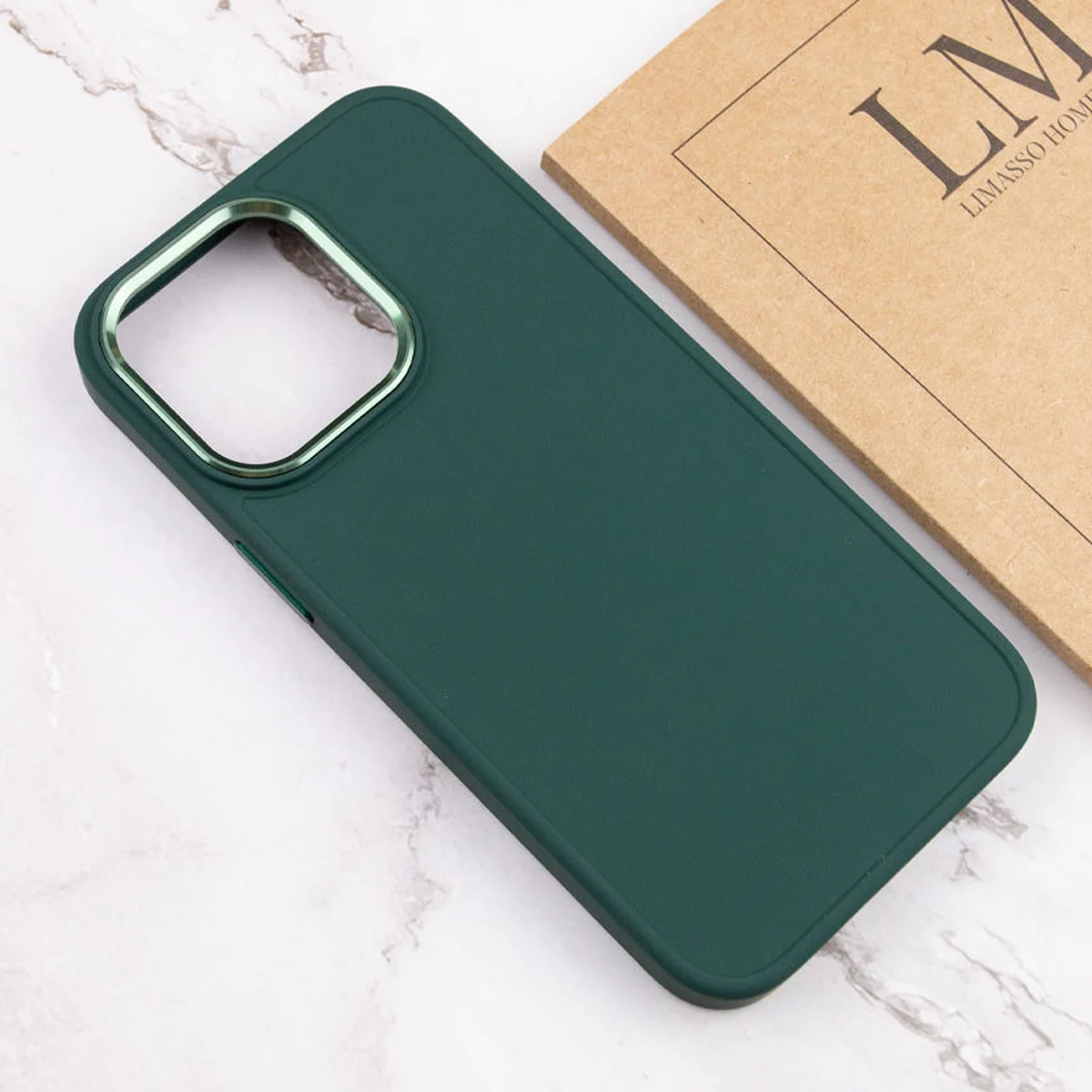 TPU чехол Bonbon Metal Style для Apple iPhone 14 Pro (6.1") Зеленый / Pine green