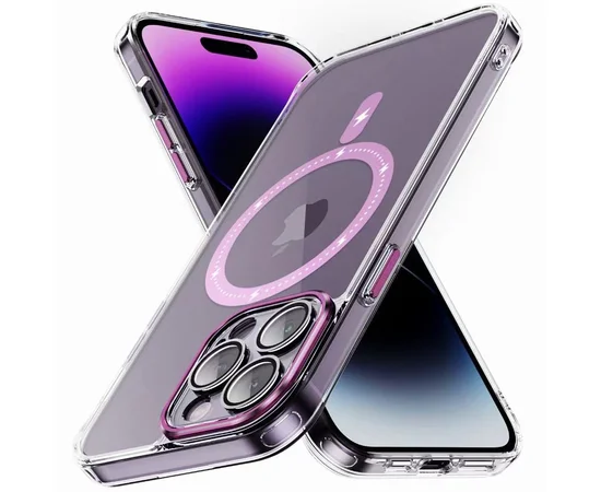 Чохол TPU+PC Colorful with MagSafe для Apple iPhone 14 Pro (6.1") Pink