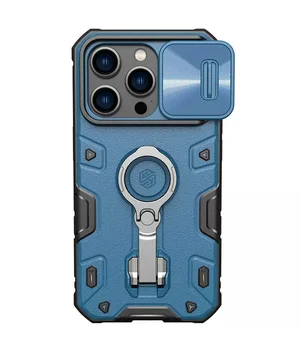 TPU+PC чохол Nillkin CamShield Armor Pro no logo (шторка на камеру) для Apple iPhone 14 Pro (6.1") Синій