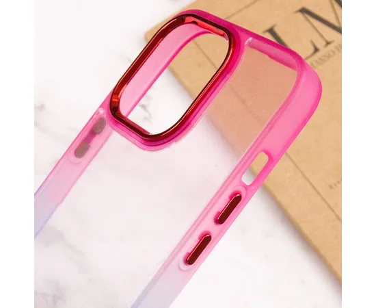 Чехол TPU+PC Fresh sip series для Apple iPhone 14 Pro (6.1") Синий / Розовый
