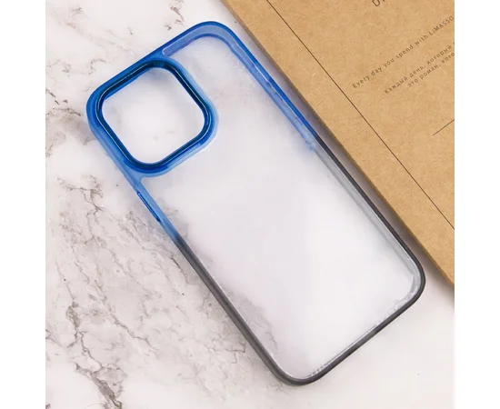 Чехол TPU+PC Fresh sip series для Apple iPhone 14 Pro (6.1") Черный / Синий