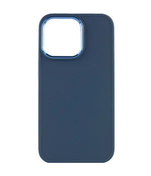 TPU чехол Bonbon Metal Style для Apple iPhone 14 Pro (6.1") Синий / Denim Blue
