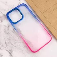 Чехол TPU+PC Fresh sip series для Apple iPhone 14 Pro (6.1") Розовый / Синий