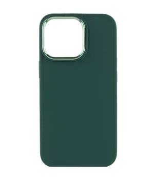 TPU чохол Bonbon Metal Style для Apple iPhone 14 Pro (6.1") Зелений / Pine green