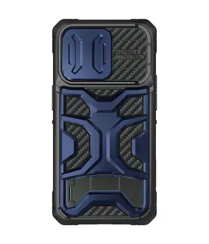 TPU+PC чехол Nillkin CamShield Adventurer Pro (шторка на камеру) для Apple iPhone 14 Pro (6.1") Interstellar Blue