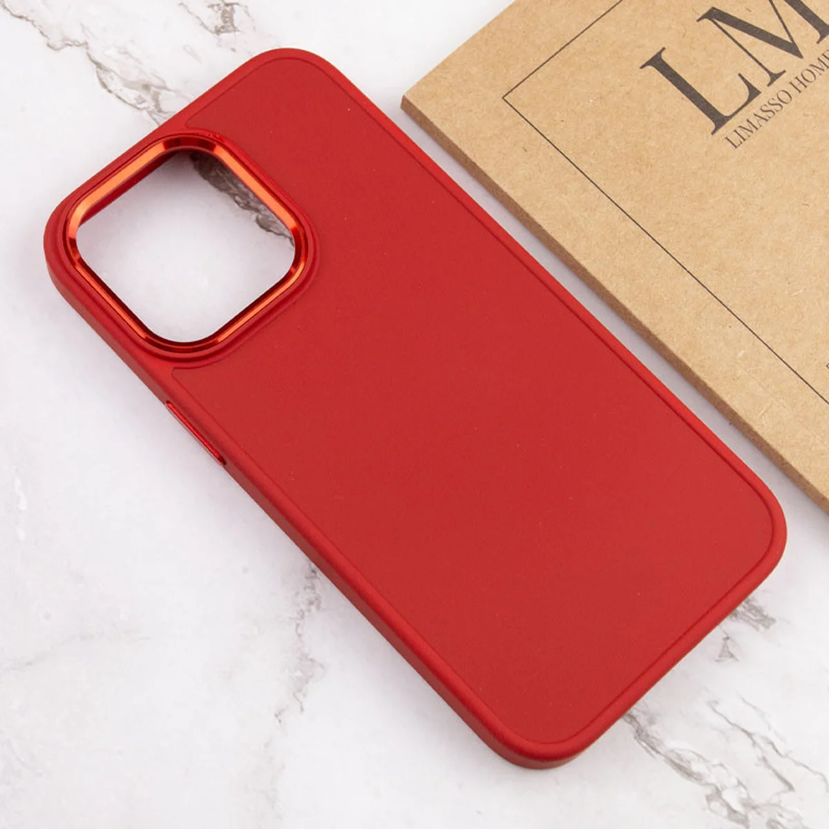 TPU чохол Bonbon Metal Style для Apple iPhone 14 Pro (6.1") Червоний / Red