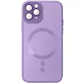 Чохол TPU+Glass Sapphire Midnight with MagSafe для Apple iPhone 14 Pro (6.1") Бузковий / Lilac