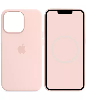 Чохол Silicone case (AAA) full with Magsafe and Animation для Apple iPhone 14 Pro (6.1") Рожевий / Chalk Pink