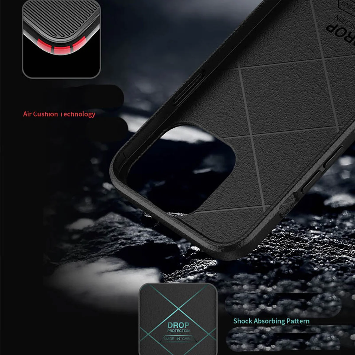 Чехол TPU BlackWood для Apple iPhone 14 Pro (6.1") Черный