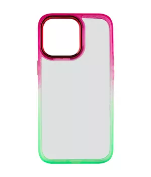 Чехол TPU+PC Fresh sip series для Apple iPhone 14 Pro (6.1") Салатовый / Розовый