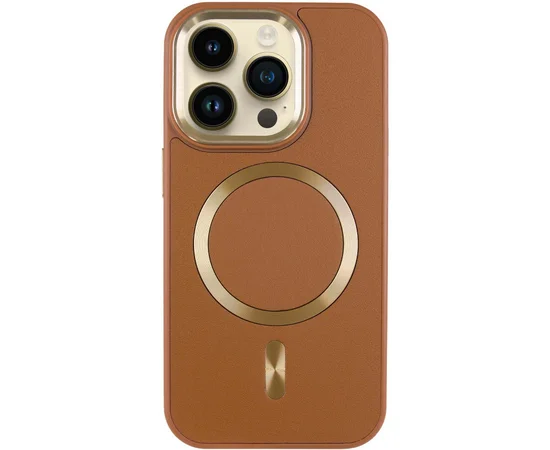 Кожаный чехол SnapCase with MagSafe для Apple iPhone 14 Pro (6.1") Brown