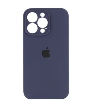 Чехол Silicone Case Full Camera Protective (AA) для Apple iPhone 14 Pro (6.1") Темно-синий / Midnight blue