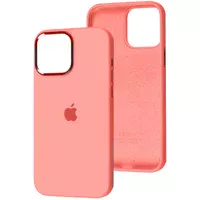 Чохол Silicone Case Metal Buttons (AA) Apple iPhone 14 Pro (6.1") Рожевий / Pink Pomelo