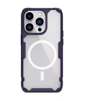 TPU чехол Nillkin Nature Pro Magnetic для Apple iPhone 14 Pro (6.1") Темно-фиолетовый (прозрачный)