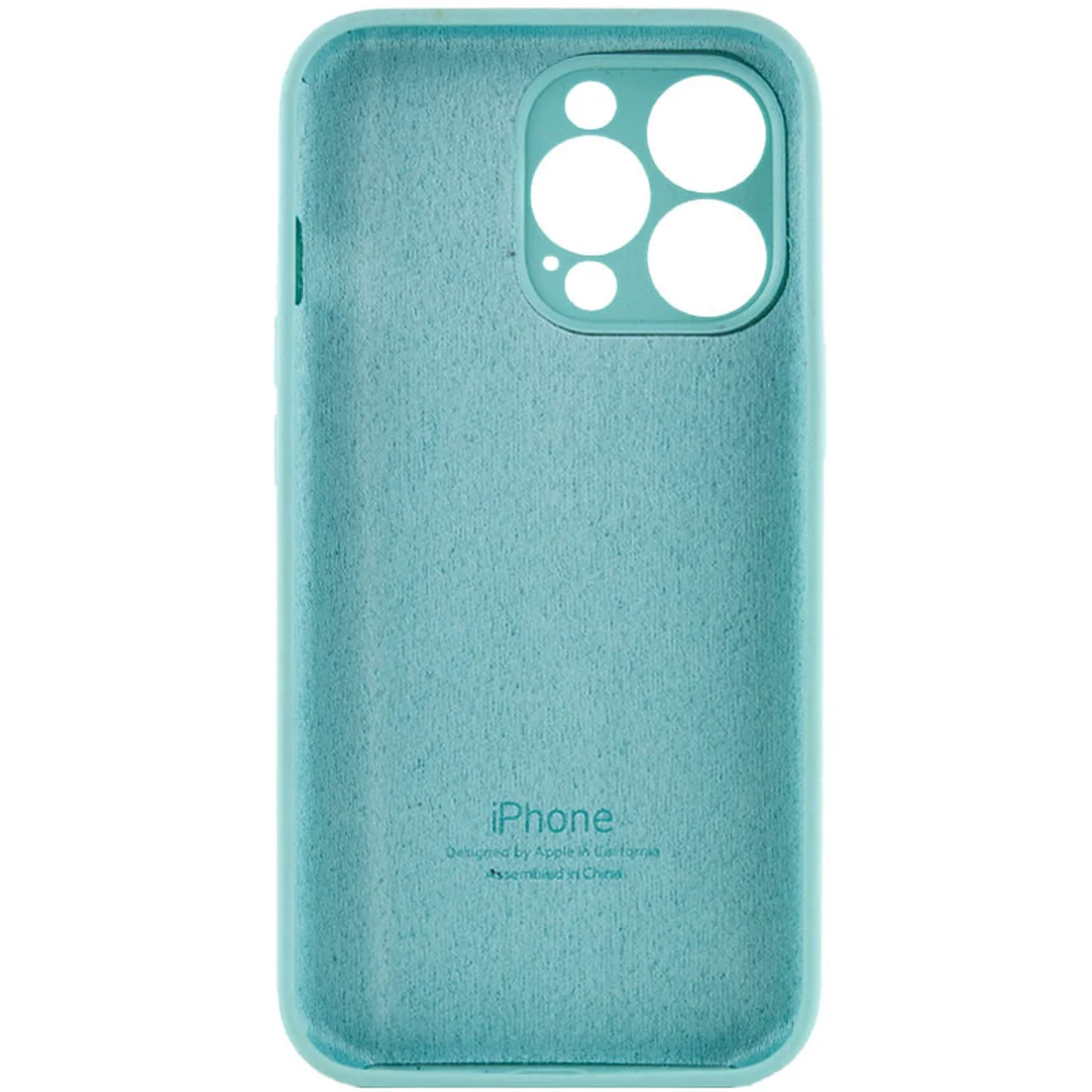 Чохол Silicone Case Full Camera Protective (AA) Apple iPhone 14 Pro (6.1") Бірюзовий / Marine Green
