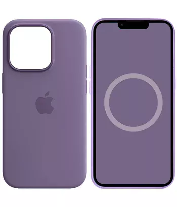 Чохол Silicone case (AAA) full with Magsafe and Animation для Apple iPhone 14 Pro (6.1") Фіолетовий / Iris