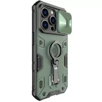 TPU+PC чехол Nillkin CamShield Armor Pro no logo (шторка на камеру) для Apple iPhone 14 Pro (6.1") Зеленый