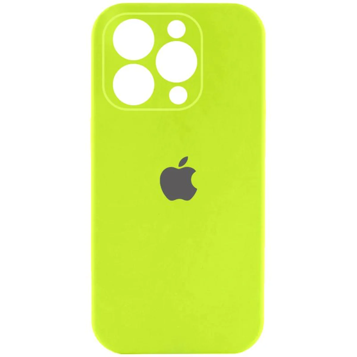 Чохол Silicone Case Full Camera Protective (AA) Apple iPhone 14 Pro (6.1") Кислотно-зелений / Acid Green