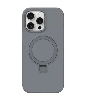 Чехол Silicone Case Full Protective NO LOGO with Ring для Apple iPhone 14 Pro (6.1") Grey