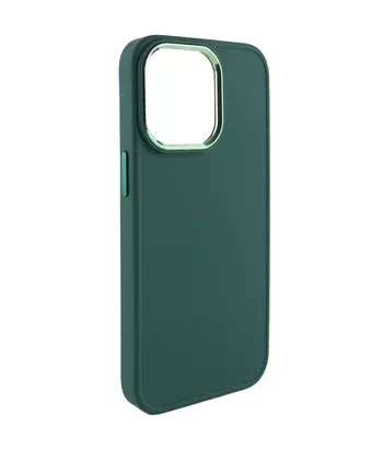 TPU чохол Bonbon Metal Style для Apple iPhone 14 Pro (6.1") Зелений / Pine green