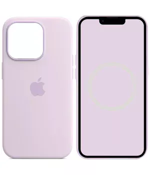 Чехол Silicone case (AAA) full with Magsafe and Animation для Apple iPhone 14 Pro (6.1") Сиреневый / Lilac