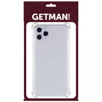 TPU чохол GETMAN Ease logo посилені кути для Apple iPhone 14 Pro (6.1") Безбарвний (прозорий)