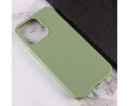 Силиконовый чехол Candy для Apple iPhone 14 Pro (6.1") Фисташковый