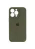 Чохол Silicone Case Full Camera Protective (AA) для Apple iPhone 14 Pro (6.1") Зелений / Dark Olive