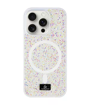 TPU чохол Bling World Rock Diamond with MagSafe для Apple iPhone 14 Pro (6.1") White