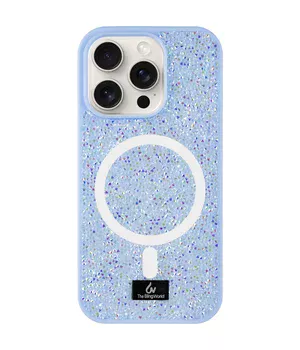 TPU чохол Bling World Rock Diamond with MagSafe для Apple iPhone 14 Pro (6.1") Light blue