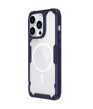 TPU чехол Nillkin Nature Pro Magnetic для Apple iPhone 14 Pro (6.1") Темно-фиолетовый (прозрачный)