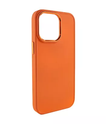 TPU чохол Bonbon Metal Style для Apple iPhone 14 Pro (6.1") Помаранчевий / Papaya